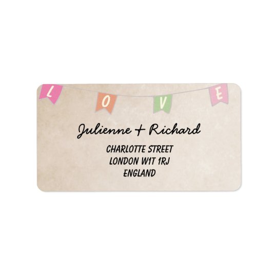 Love | Cute Vintage Bunting Banner Wedding