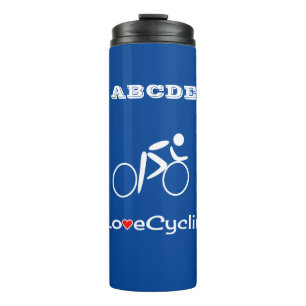 Love cycling customizable thermal tumbler