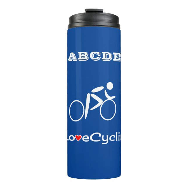 Love cycling customizable thermal tumbler (Front)