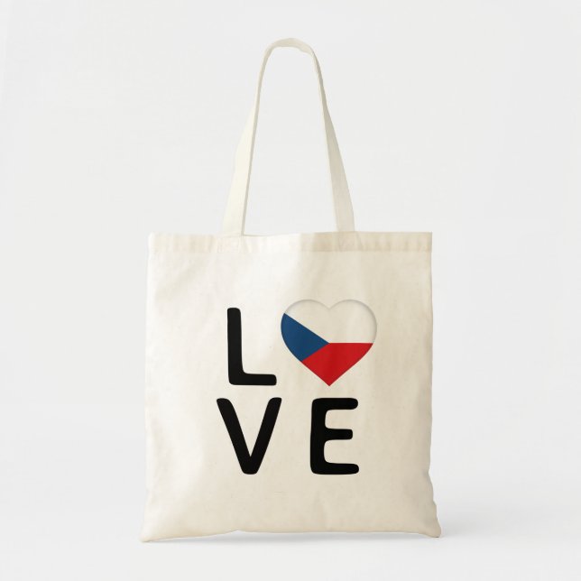 Love - Czech Republic Flag Tote Bag (Front)