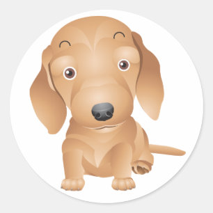 Love Dachshund Puppy Dog Sticker / Seal