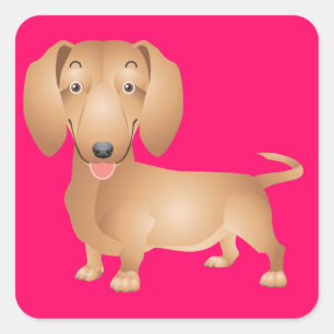 Love Dachshund Puppy Dog Sticker / Seal
