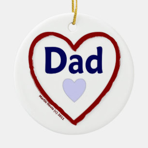 Love Dad Ceramic Ornament