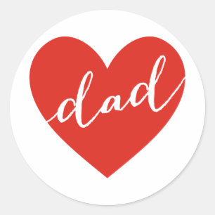 Love dad. happy father's day classic round sticker