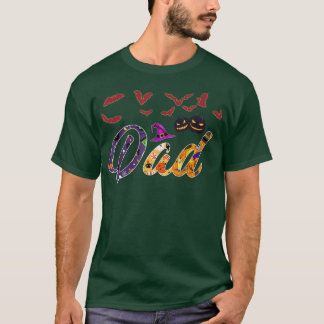 Love Dad Pumpkin Witch Halloween T-Shirt