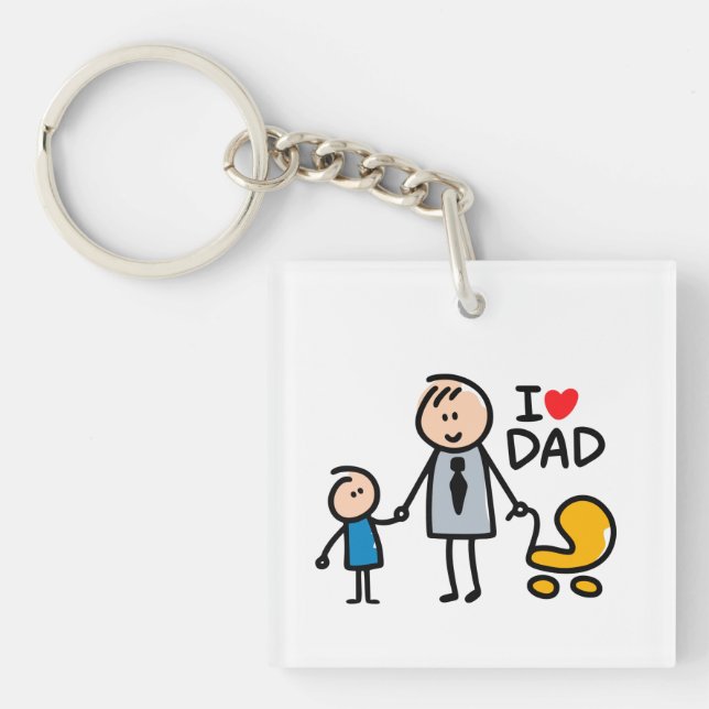 Love Daddy print Keychain (Front)