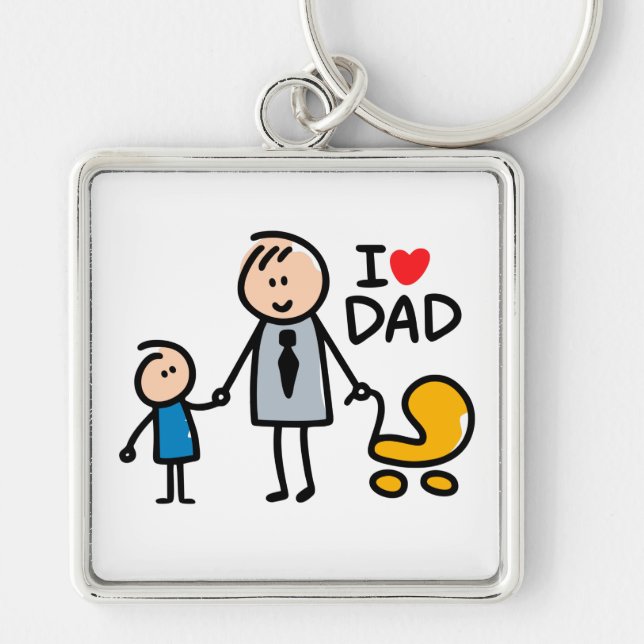 Love Daddy print Keychain (Front)