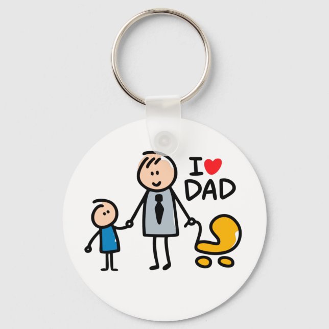 Love Daddy print Keychain (Front)