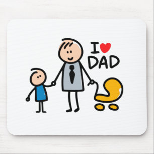 Love Daddy print Mouse Pad