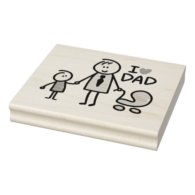 Love Daddy print Rubber Stamp (Stamp)
