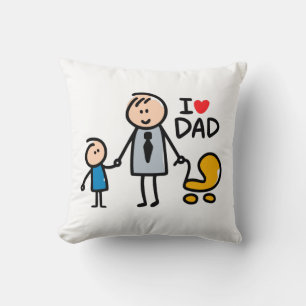 Love Daddy print Throw Pillow