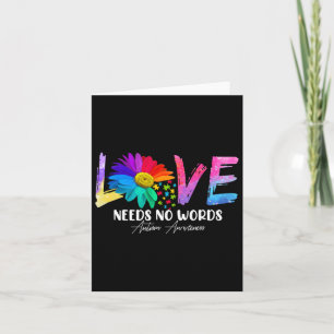 Love Daisy Autism Awareness Needs No Words  Card