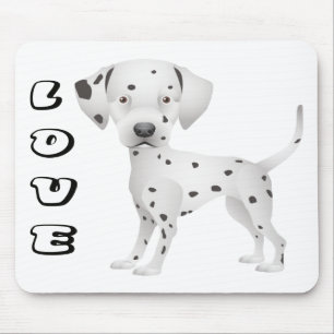 Love Dalmatian Puppy Dog Mousepad