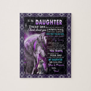 Love Daughter   Letter To My Daughter Love For You Jigsaw Puzzle
