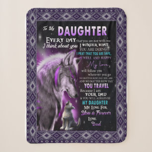 Love Daughter Letter To My Daughter Love For You Sherpa Blanket
