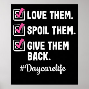 Love Daycare Provider Childcare Appreciation Poster