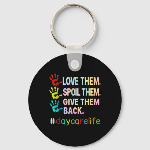 Love Daycare Provider Childcare Funny Teacher Tie Keychain