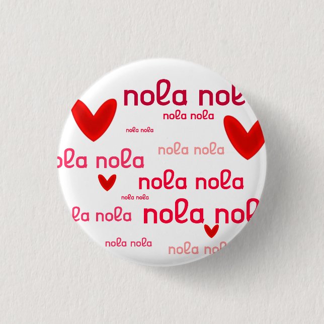 Love de lis 1 inch round button (Front)