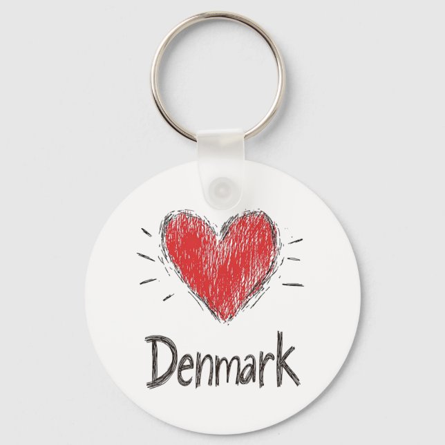 Love Denmark Keychain (Front)