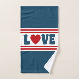 Love design bath towel set