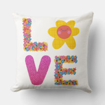 Love Design Imprimé Sur Coussin En Coton Pour Vale