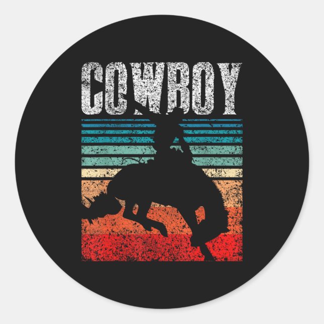Love Design Lover Cowboy - Mens &amp; Womens Uni-y Classic Round Sticker (Front)