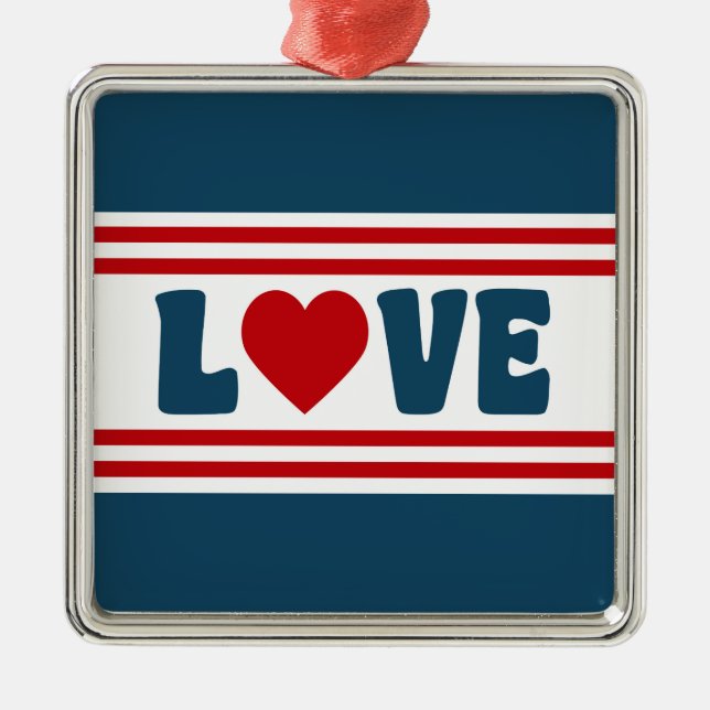 Love design metal ornament (Front)