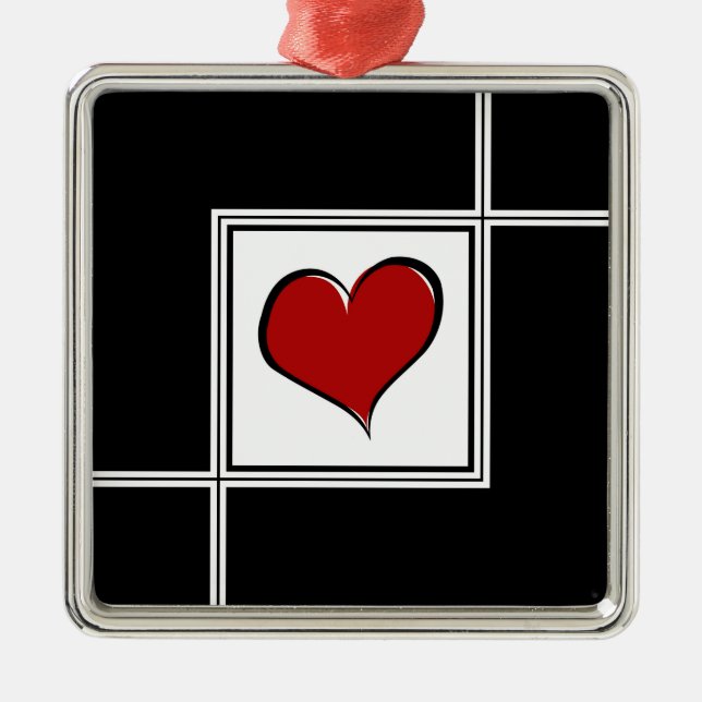 Love design metal ornament (Front)