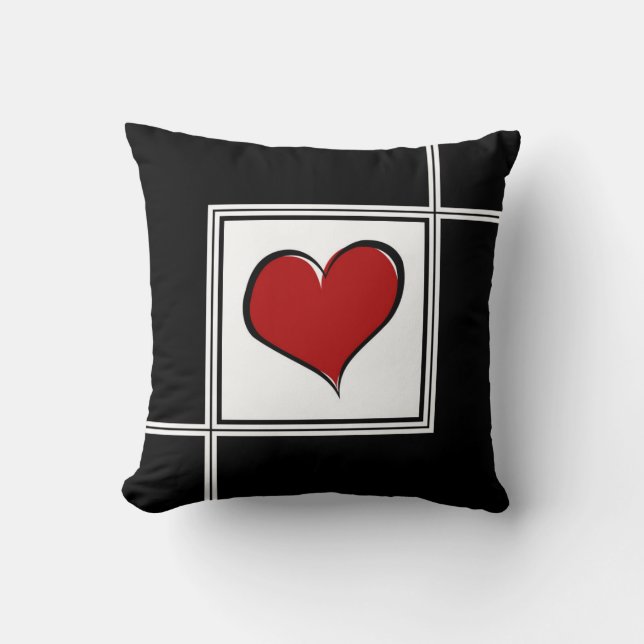 Love design throw pillow (Front)