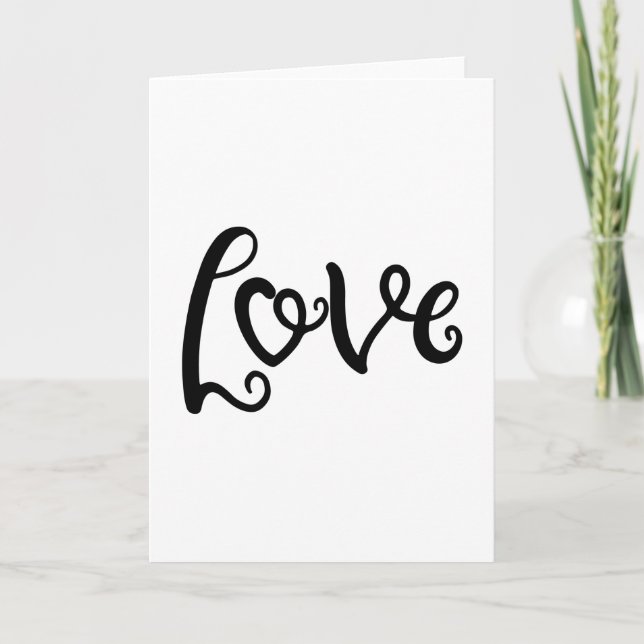 Love Design With A Word Love On It Card (Front)