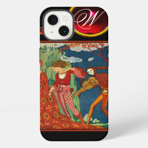 LOVE ,DESIRE AND DEATH RED GEM STONE MONOGRAM iPhone 13 CASE