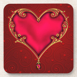 Love dessous de verre en plastique dur / dossier e