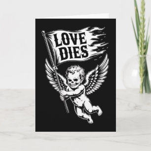 Love Dies Zombie Cupid Anti Valentines Day Card