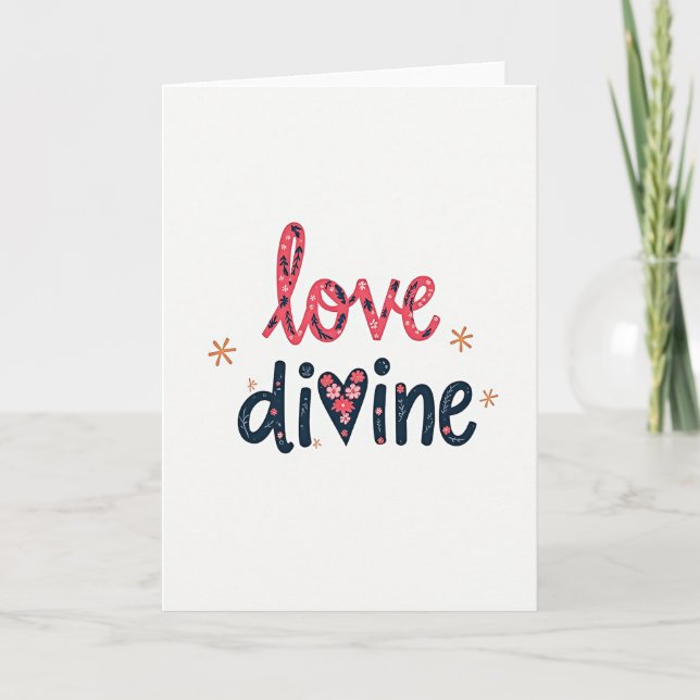 Love Divine Floral Art Card (Front)