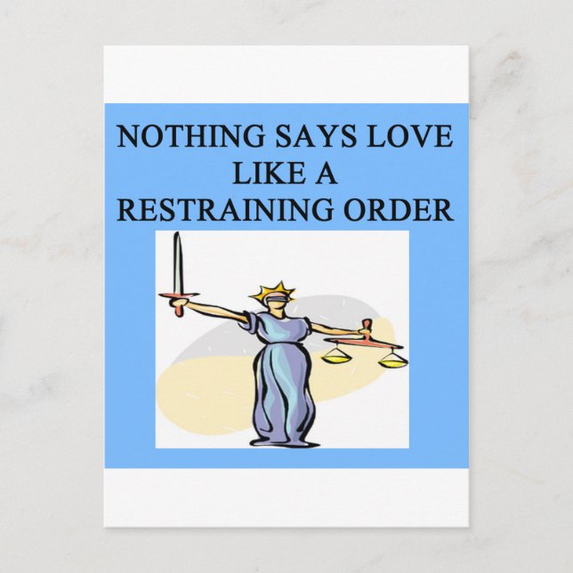love divorce joke postcard (Front)