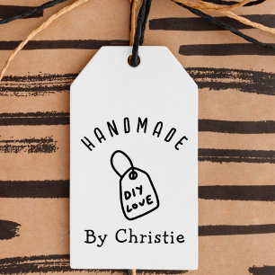  Love DIY "Handmade By" Hand-written  Rubber Stamp
