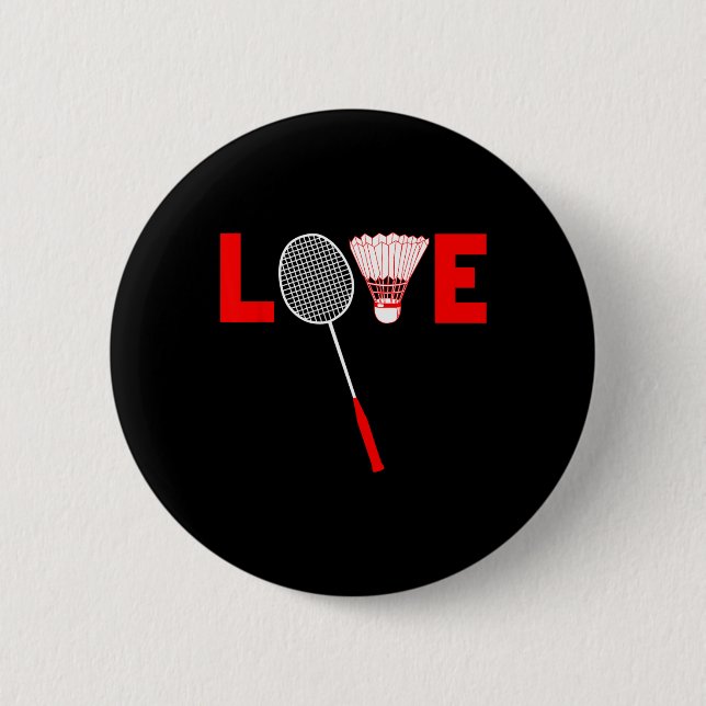 Love Dminton Retro Dminton Lover Present  2 Inch Round Button (Front)