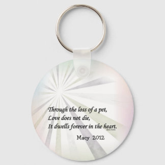 Love does not die pet memorial keychain