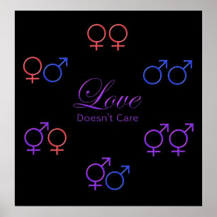 Love Doesn't Care Couples Gender Signs