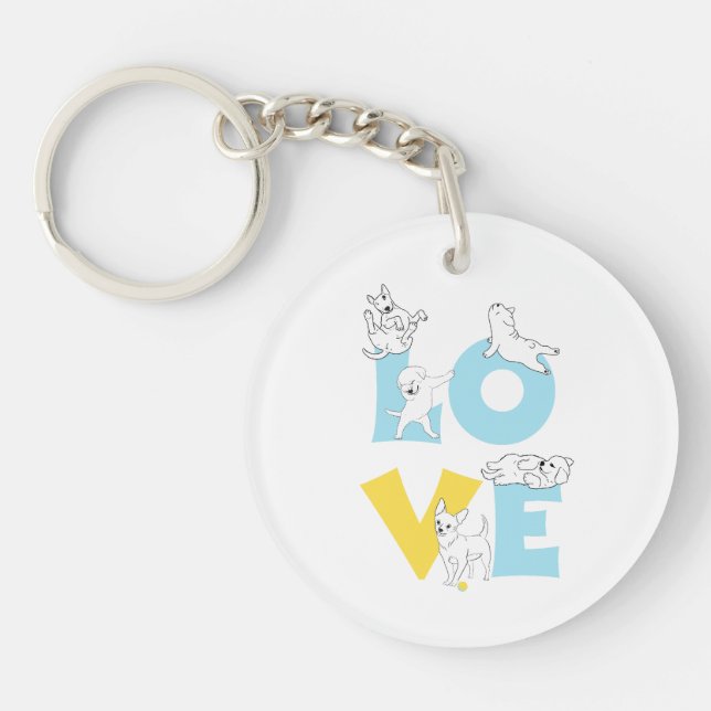love dog keychain (Front)