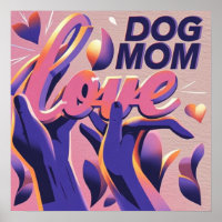 Love Dog Mum Pink Purple
