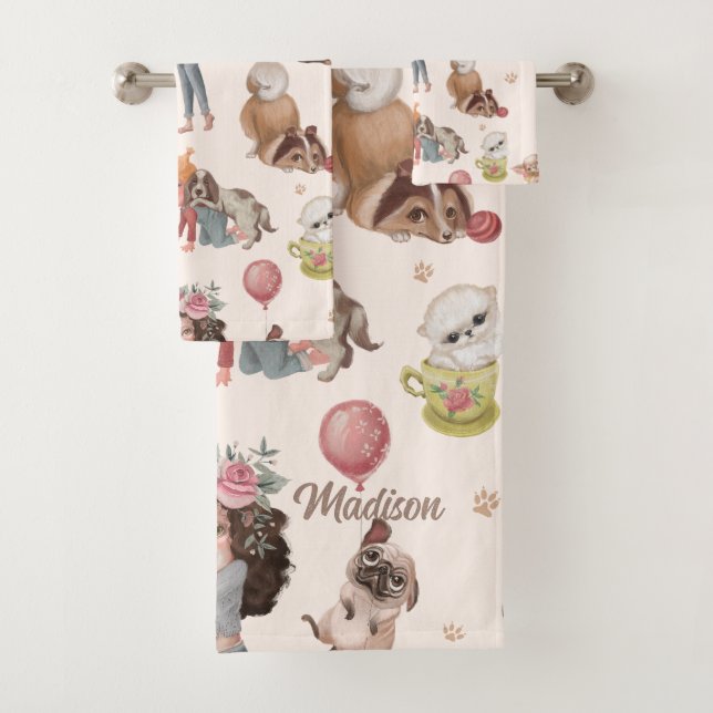 Love Dogs Bath Towel Set (Insitu)