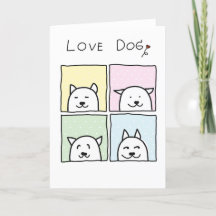"Love Dogs" Carte de voeux pour. aimé