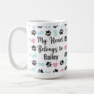 Love dogs Custom Name Photo Mug Gift