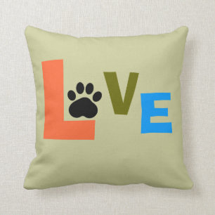 LOVE DOGS THROW PILLOW