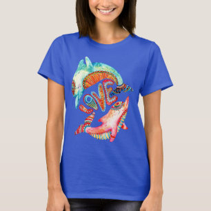 Love Dolphins Royal Blue T-Shirt