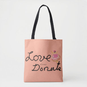 Love donut tote bag