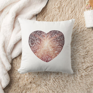 Love Doodle Heart Abstract Art Throw Pillow