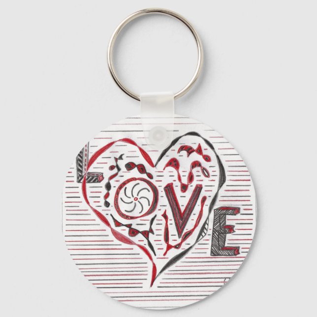 Love Doodle Keychain (Front)