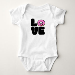 Love Doughnuts Kawaii Baby Bodysuit